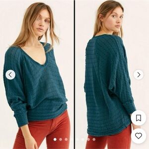 Free People We The Free 
Teal Thien's Hacci Sweater